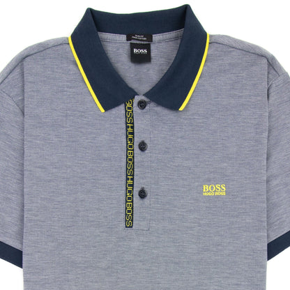 Hugo Boss Paule 4 Writing Polo Blue/Yellow