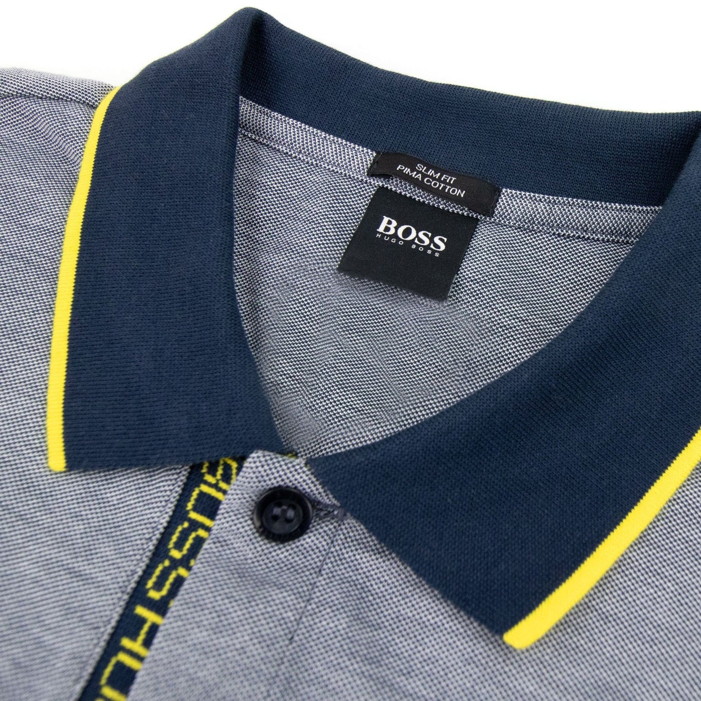 Hugo Boss Paule 4 Writing Polo Blue/Yellow