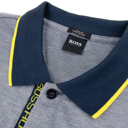 Hugo Boss Paule 4 Writing Polo Blue/Yellow