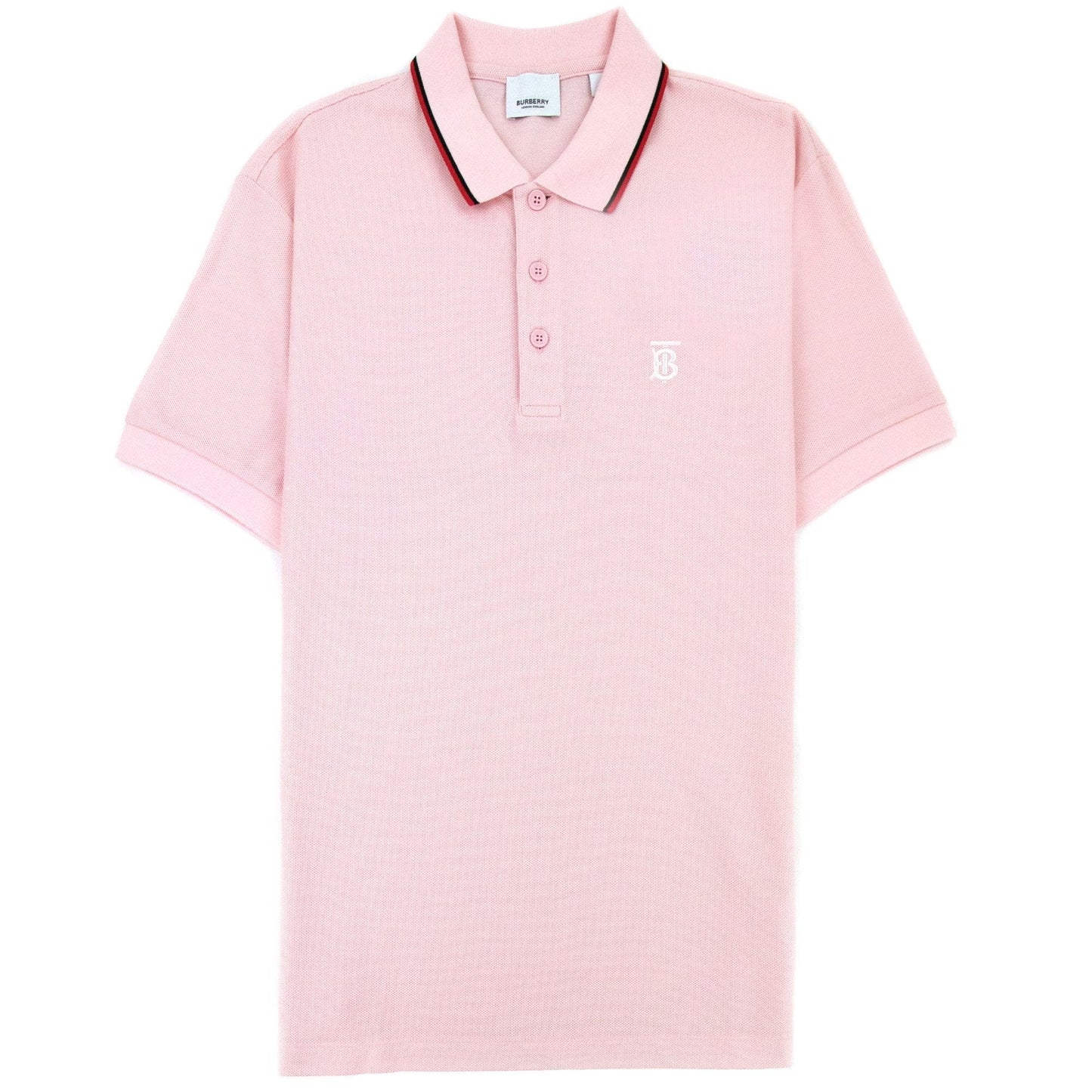 Burberry Twin Tipped Monogram Motif Polo Shirt Frosted Pink