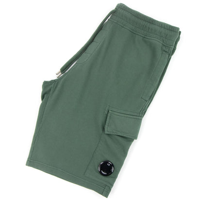 Cp Company Lens Sweat Shorts Green 668