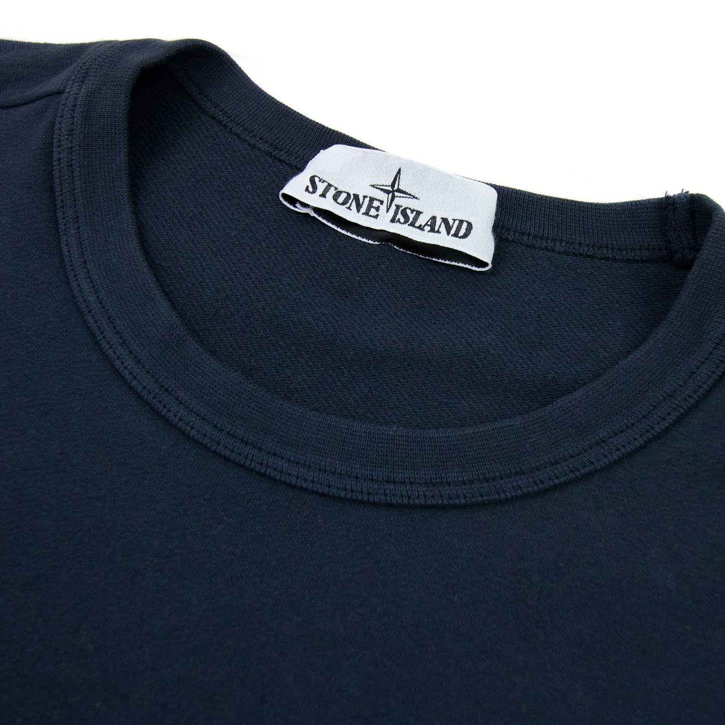 Stone Island Logo Patch Sweatshirt Navy V0020