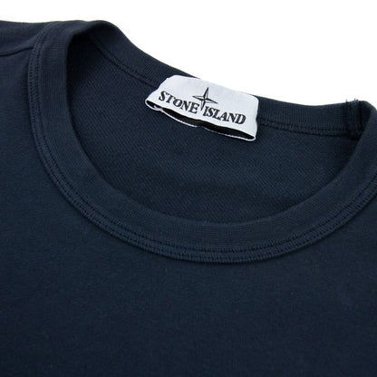Stone Island Logo Patch Sweatshirt Navy V0020