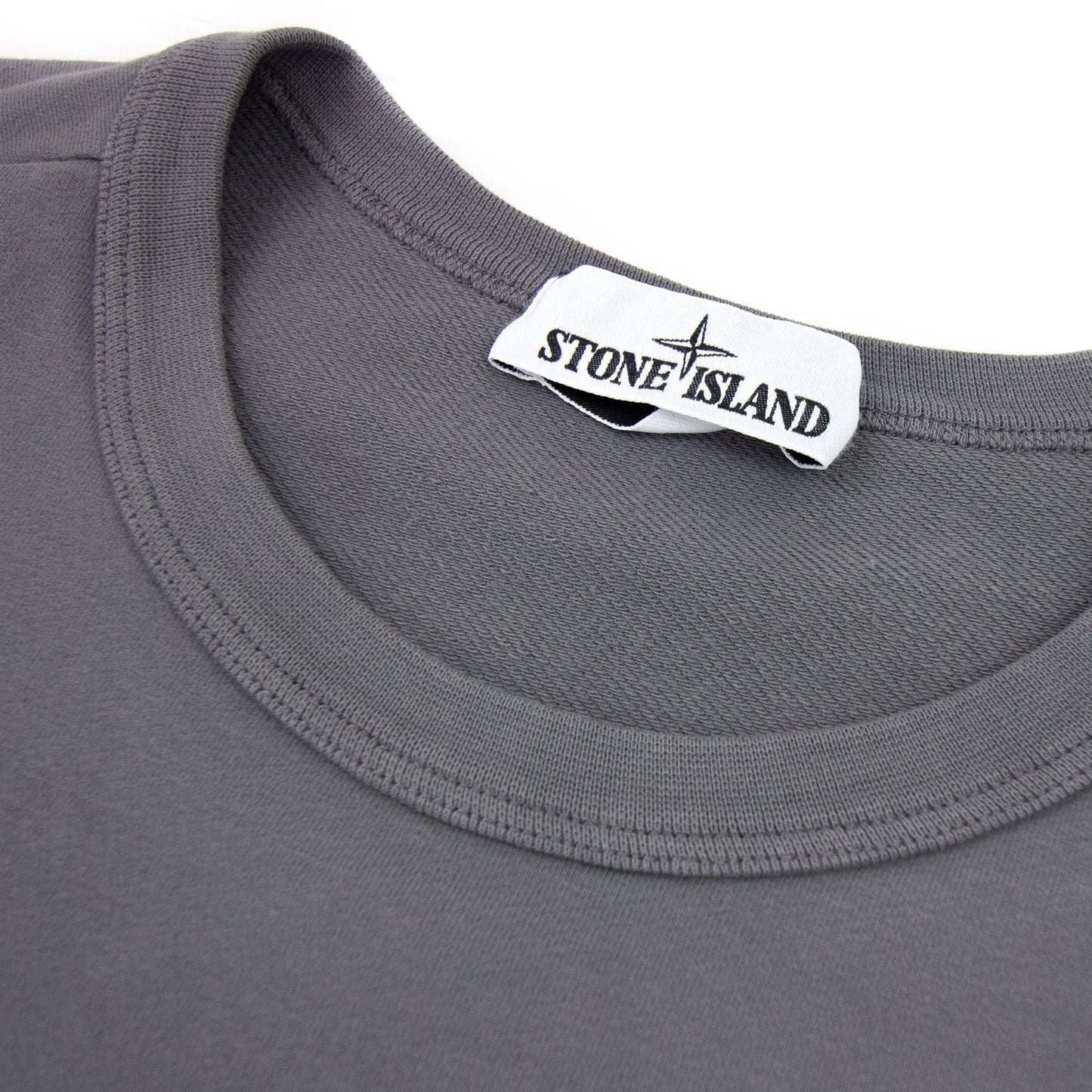 Stone Island Logo Patch Sweatshirt Charcoal V0063