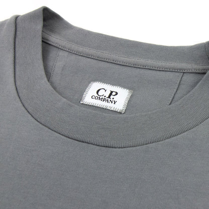 Cp Company Distorted Logo T Shirt Grey 938