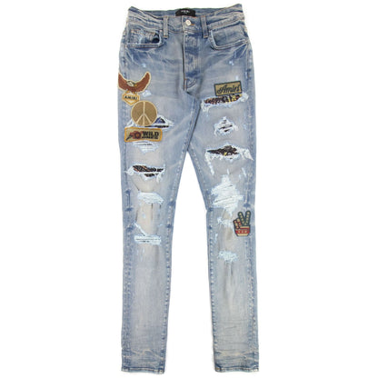Amiri Biker Patch Jeans Clay Indigo