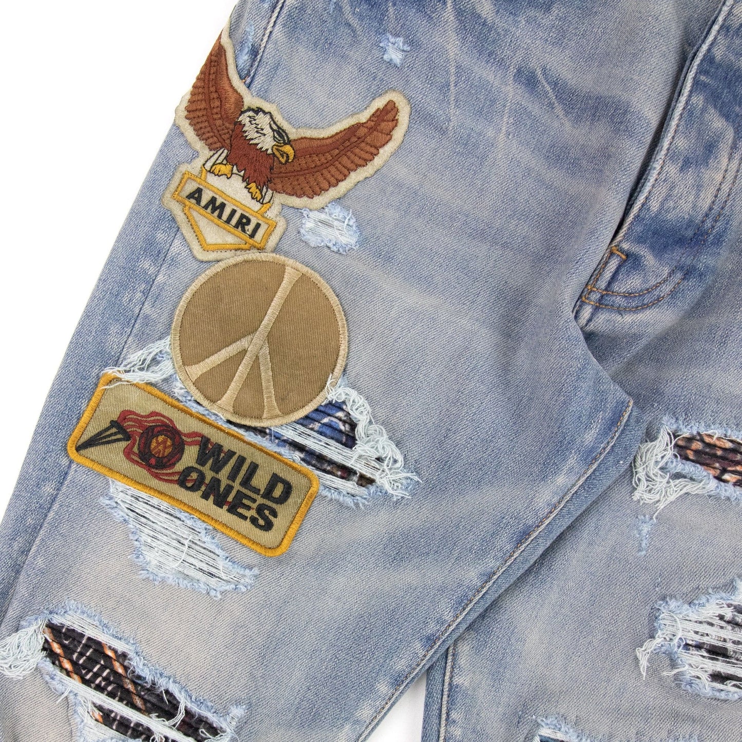 Amiri Biker Patch Jeans Clay Indigo