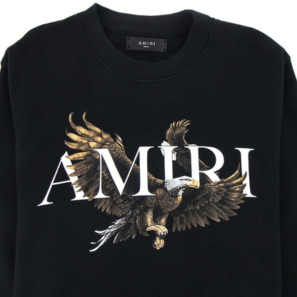 Amiri Eagle Logo Crewneck Sweatshirt Black