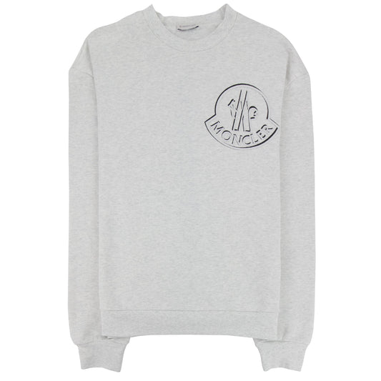Moncler Embroidered Logo Crewneck Sweatshirt Grey 905