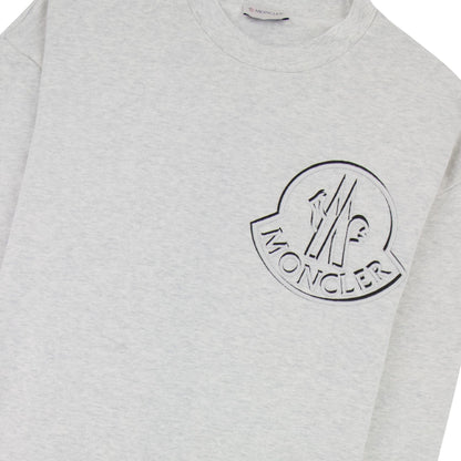 Moncler Embroidered Logo Crewneck Sweatshirt Grey 905
