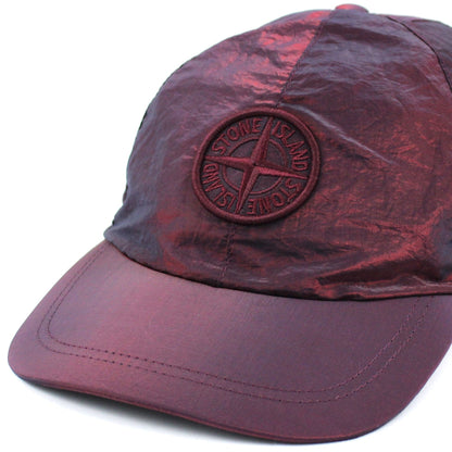 Stone Island Junior Nylon Logo Cap Dark Purple