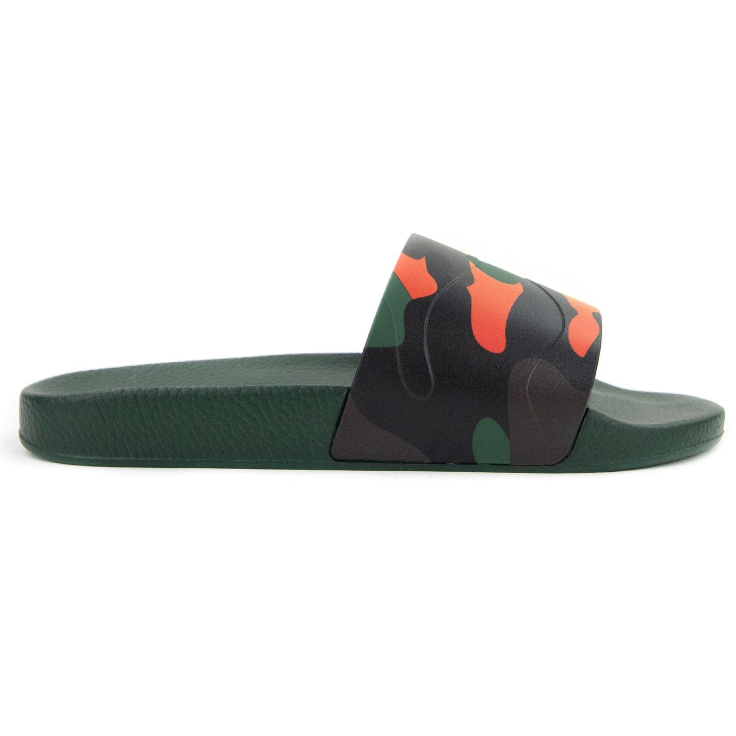 Valentino Camouflage Print Slides Khaki/multi