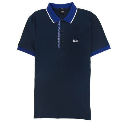 Hugo Boss Paule 4 Writing Polo Navy Blue
