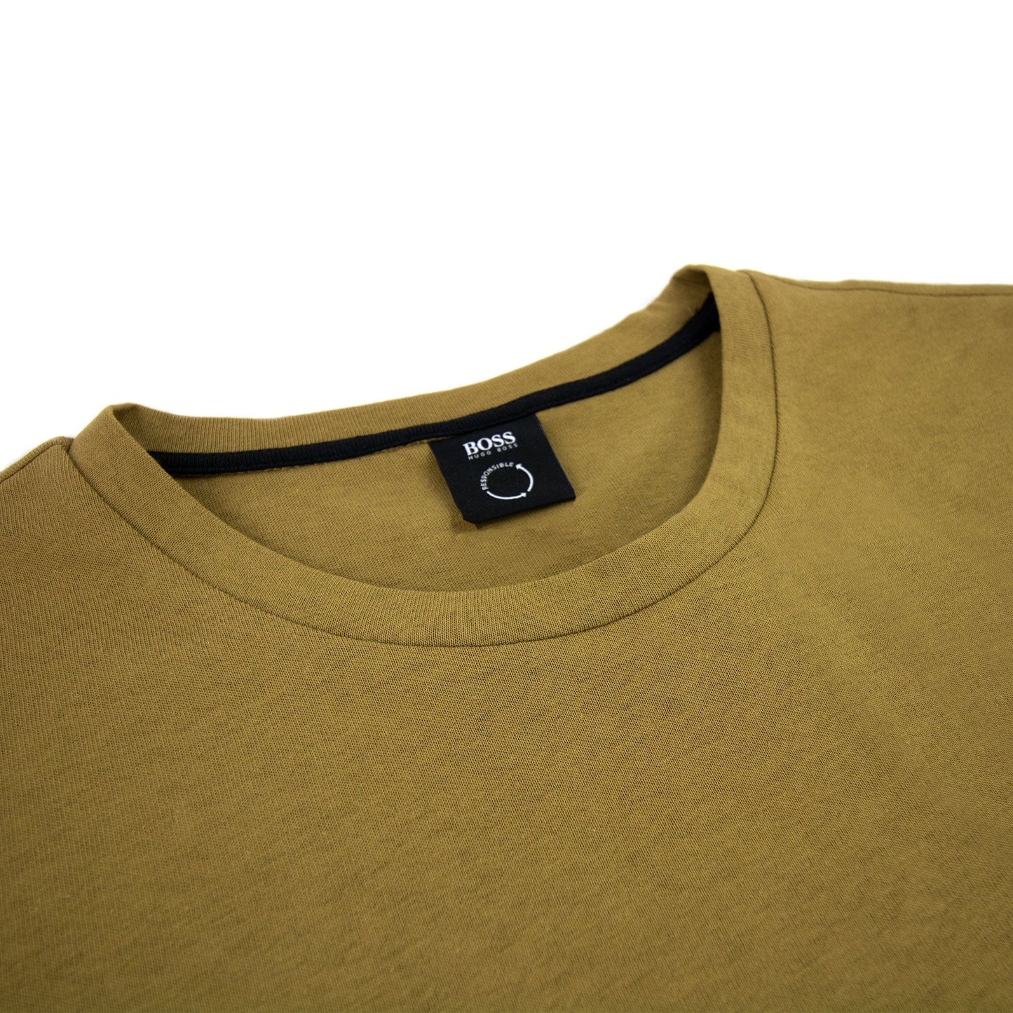 Hugo Boss Crew-neck T-shirt In Single-jersey Cotton Brown 261