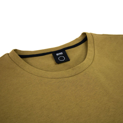 Hugo Boss Crew-neck T-shirt In Single-jersey Cotton Brown 261