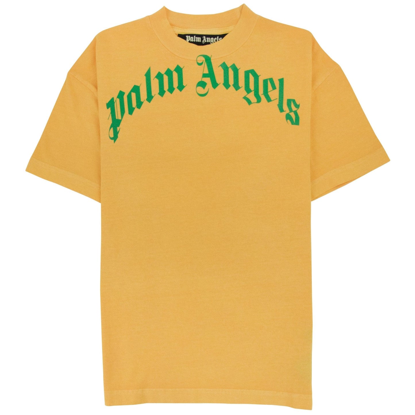 Palm Angels Curved Logo Tee Yellow