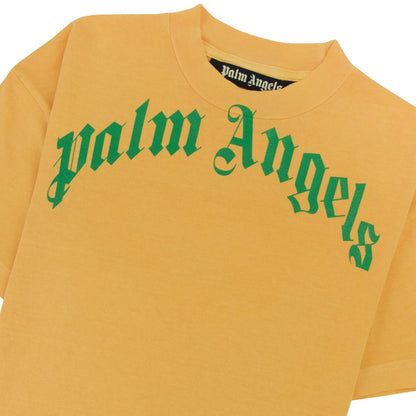 Palm Angels Curved Logo Tee Yellow