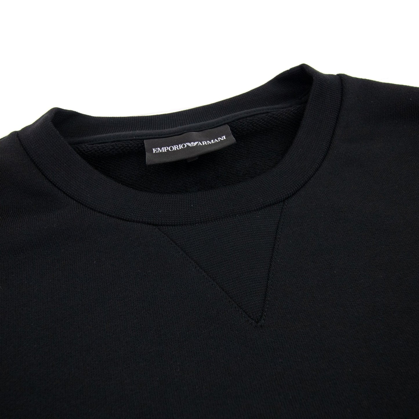 Emporio Armani Embroidered Signature Logo Sweatshirt Black 999