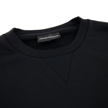 Emporio Armani Embroidered Signature Logo Sweatshirt Black 999