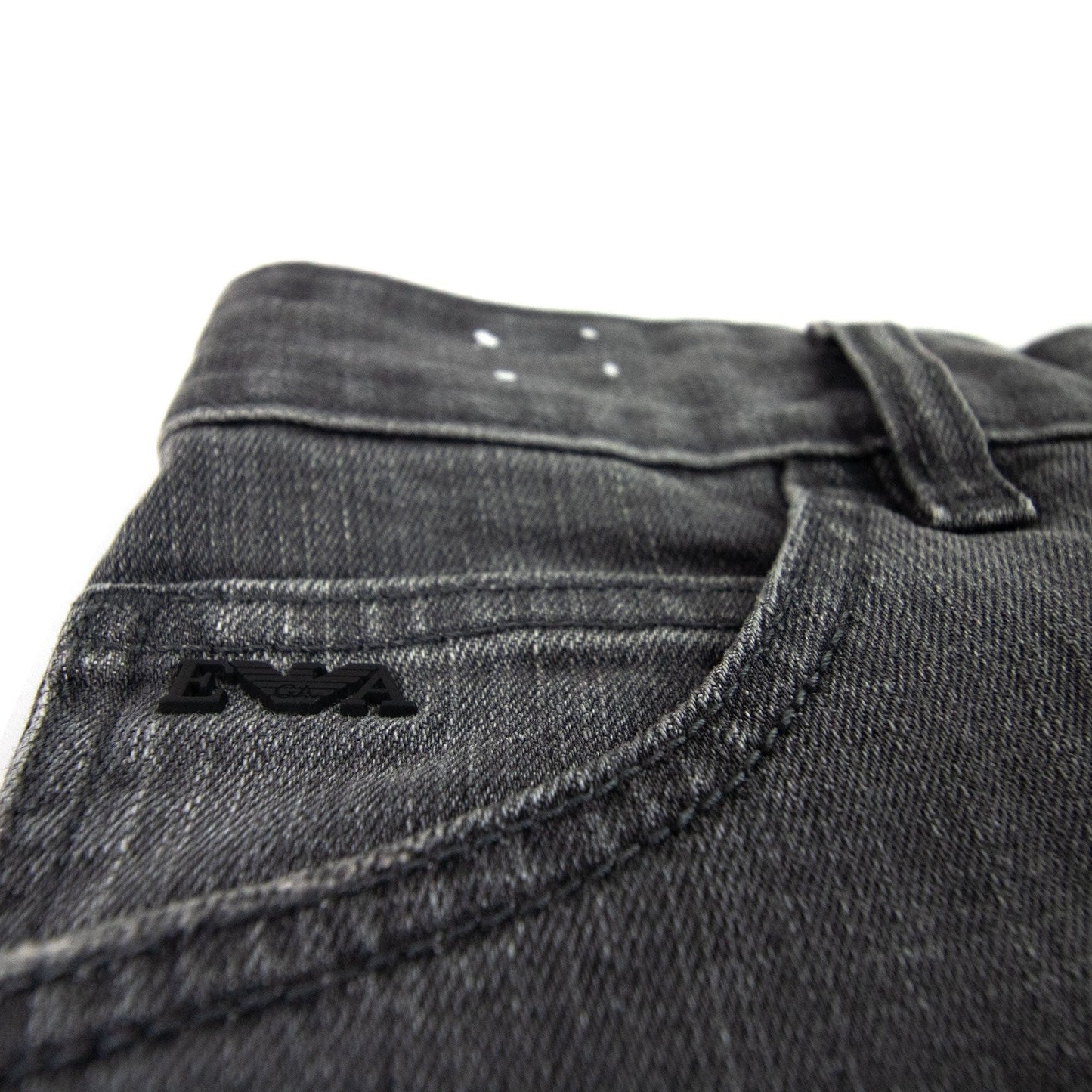 Emporio Armani J09 Vintage Look Slim Fit Jeans Denim Nero 0007