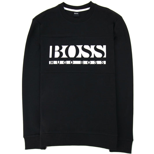 Hugo Boss Block Logo Crewneck Sweatshirt Black 001