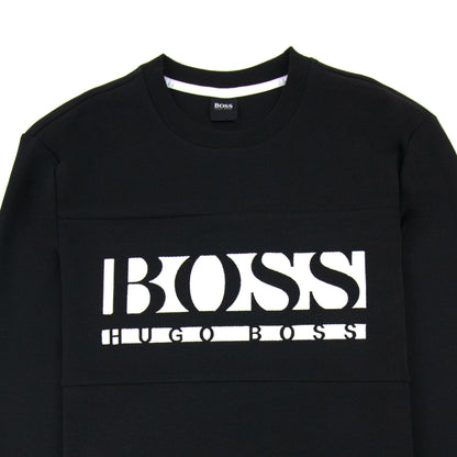 Hugo Boss Block Logo Crewneck Sweatshirt Black 001
