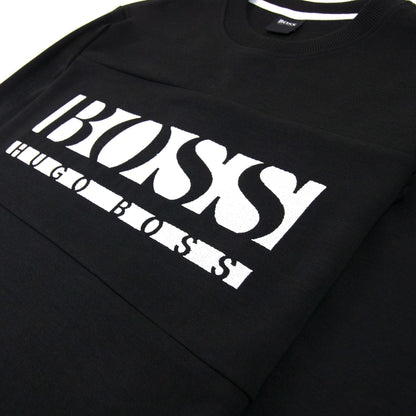 Hugo Boss Block Logo Crewneck Sweatshirt Black 001