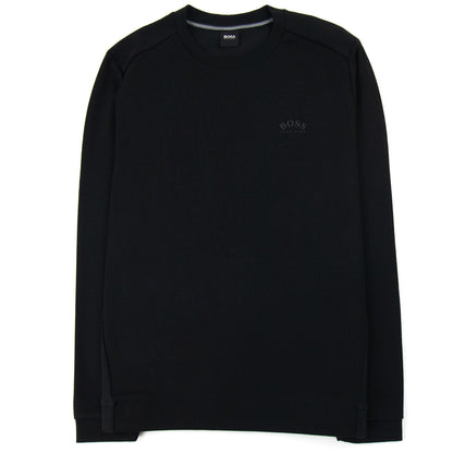Hugo Boss Curved Logo Crewneck Sweat Black 001