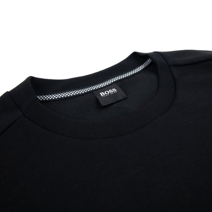 Hugo Boss Curved Logo Crewneck Sweat Black 001