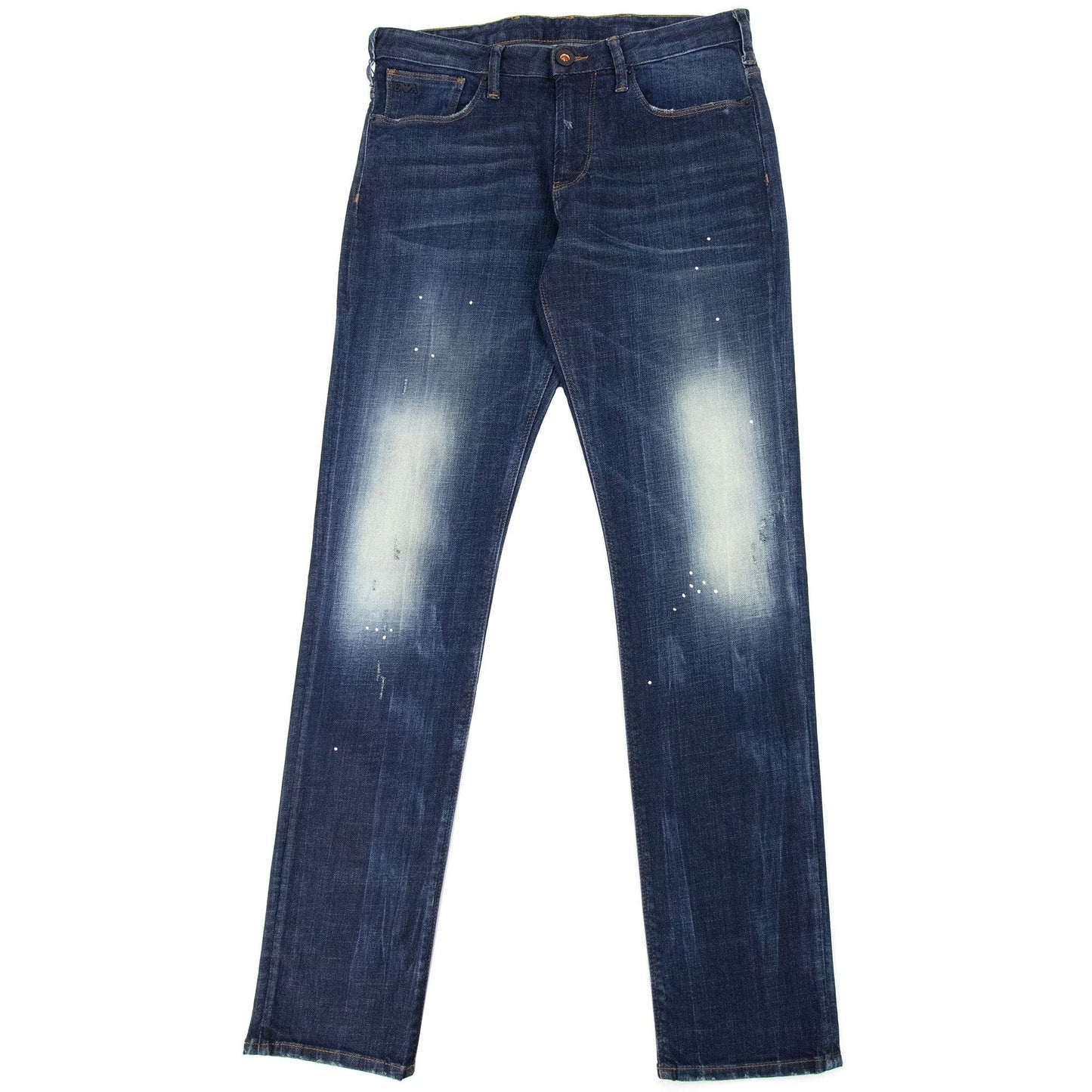 Emporio Armani Painted Dots Slim Fit Jeans Denim Blue 942