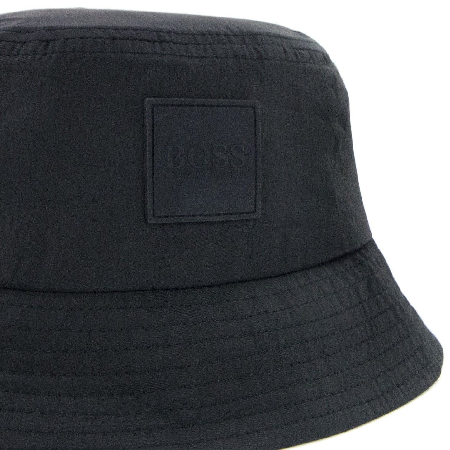 Hugo Boss Saul Logo Badge Bucket Hat Black 001
