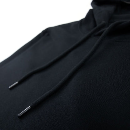 CP Company Diagonal Raised Fleece Garment Dyed Lens Hoodie Black 999