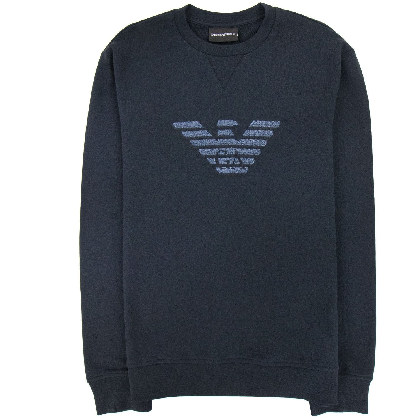Emporio Armani Dashed Eagle Print Sweatshirt Navy Blue 0920