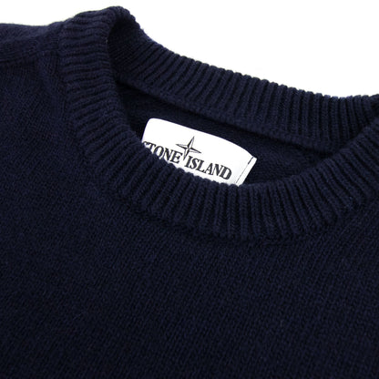 Stone Island 535a3 Lambswool Knitwear Navy V0020