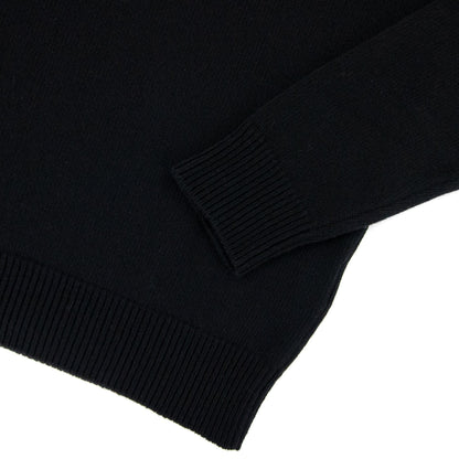 Stone Island 535a3 Lambswool Knitwear Black V0029