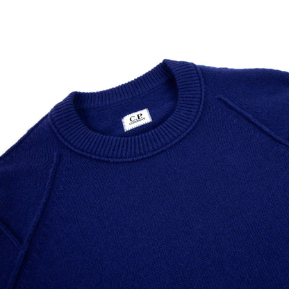 Cp Company Arm Lense Knitwear Sweatshirt Elec Blue 878