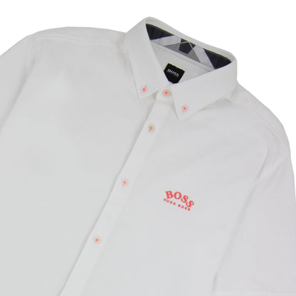 Hugo Boss Biadia R Curved Logo S/s Shirt White 100