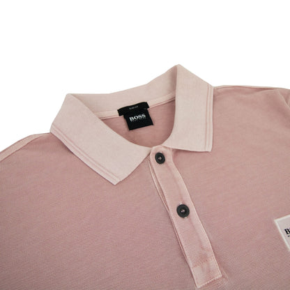Hugo Boss Prime Square Logo Polo Shirt Pink 689