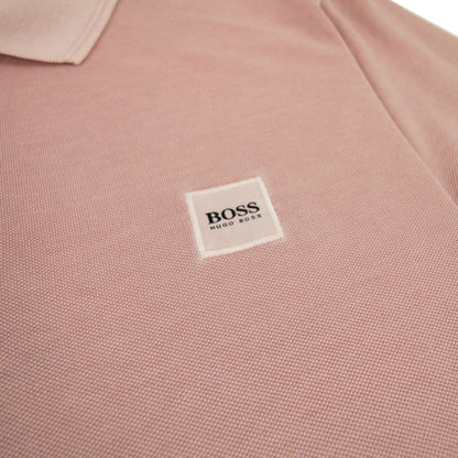 Hugo Boss Prime Square Logo Polo Shirt Pink 689