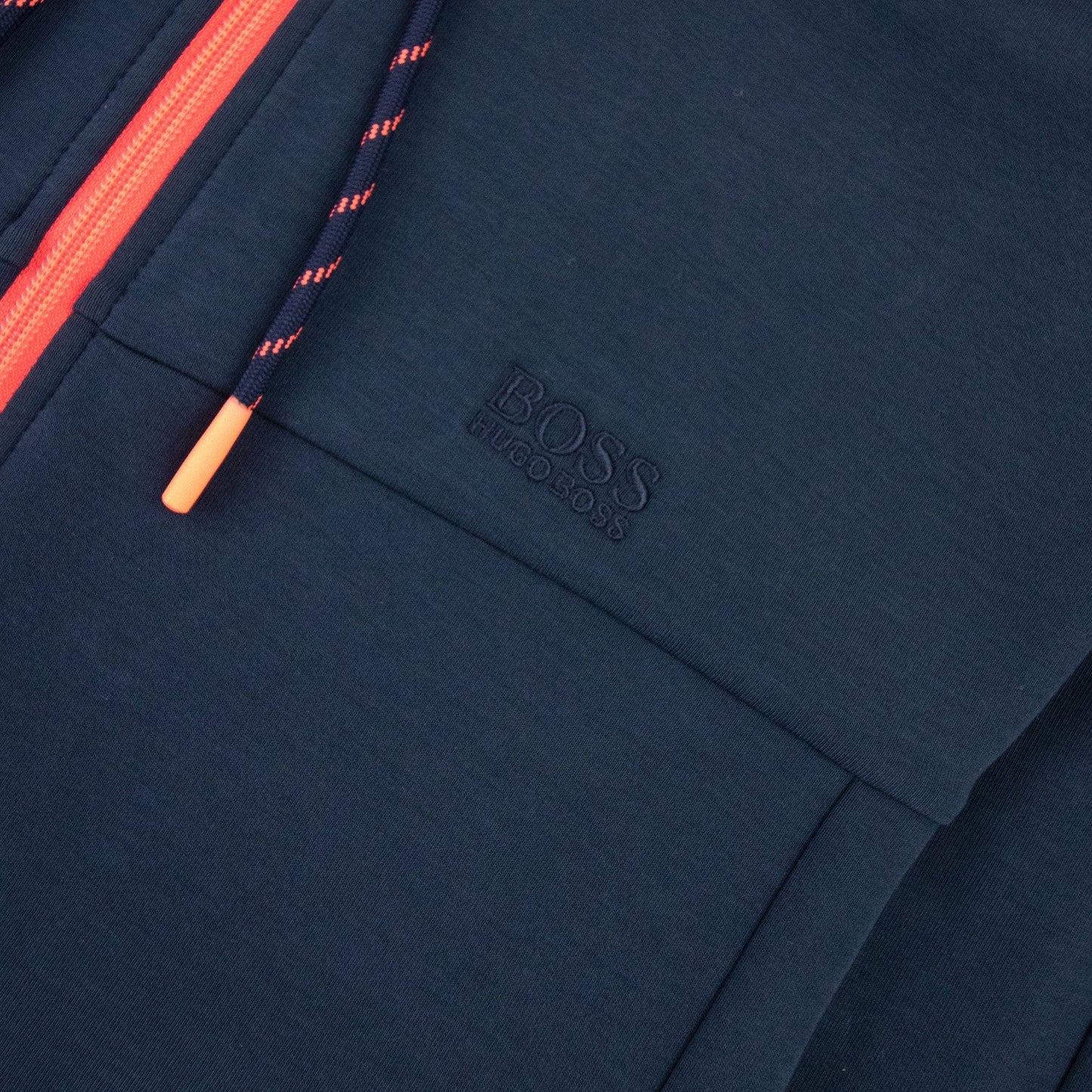 Hugo Boss Saggy 1 Zip Up Sweatshirt Navy 410