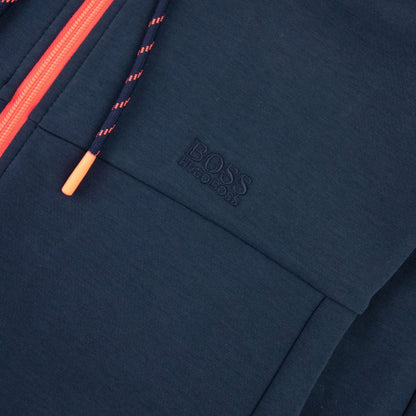 Hugo Boss Saggy 1 Zip Up Sweatshirt Navy 410