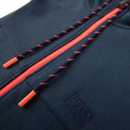 Hugo Boss Saggy 1 Zip Up Sweatshirt Navy 410
