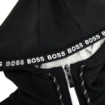 Hugo Boss Saggy 1 Zip Up Sweatshirt Black 001