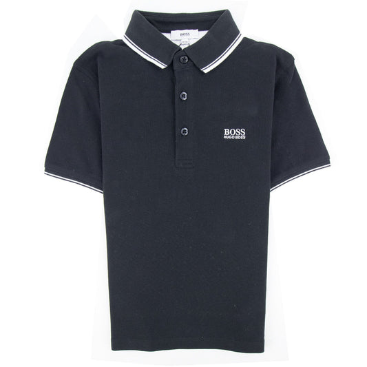Hugo Boss Kids Twin Tipped Short Sleeve Polo Black