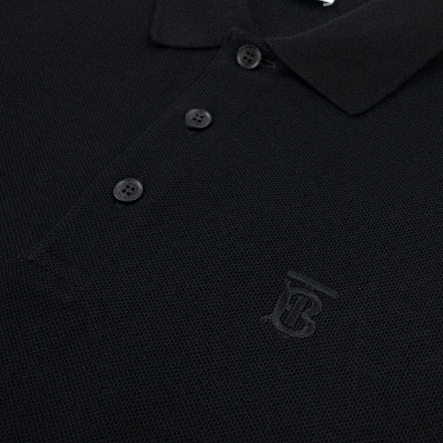 Burberry Monogram Motif Cotton Piqu? Polo Black