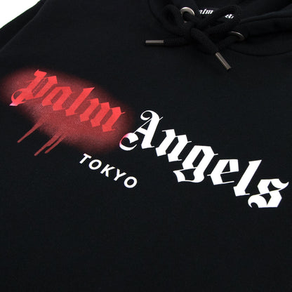 Palm Angels Tokyo Sprayed Hoody Black/Red