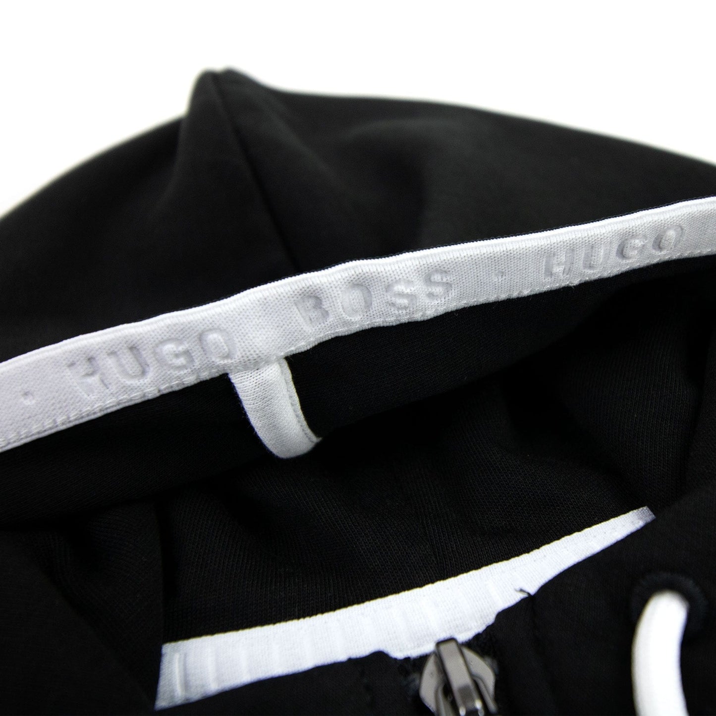 Hugo Boss Block Logo Zip Up Hoody Black 001