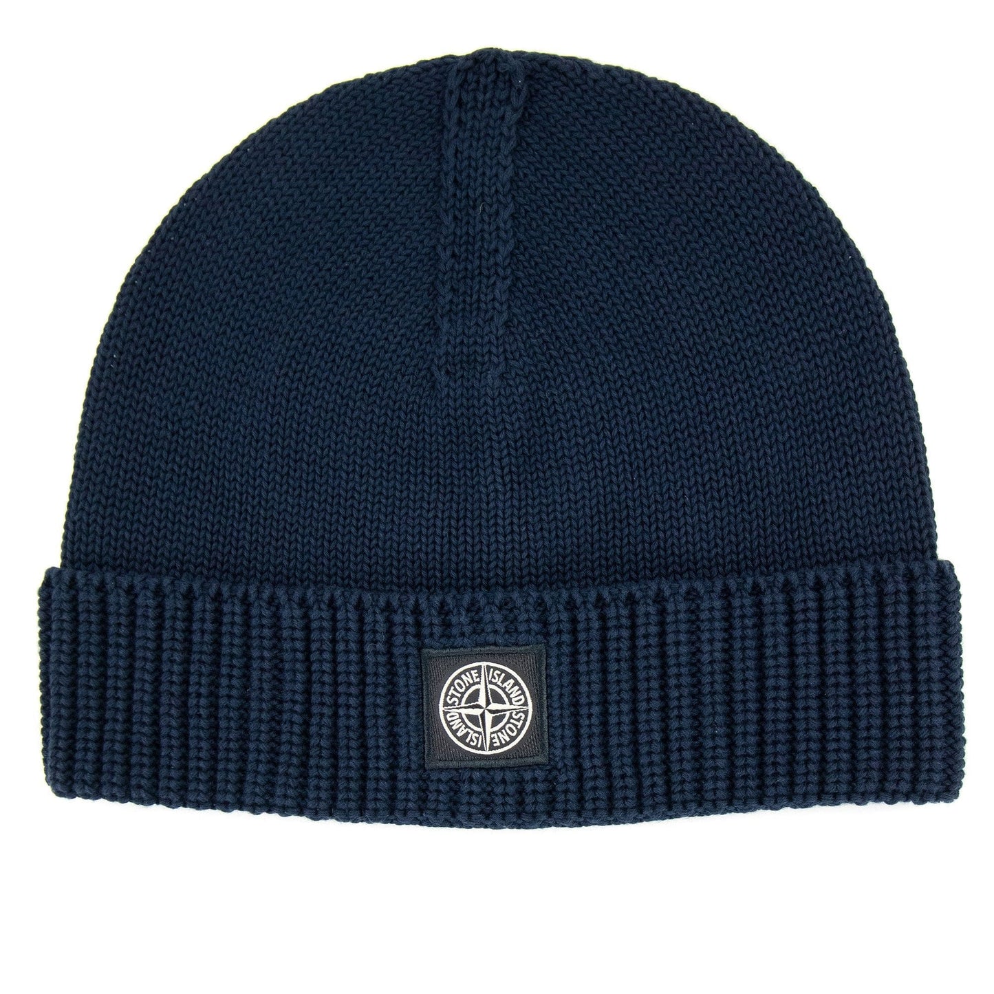 Stone Island Junior N01a7 Knit Patch Logo Beanie Navy V0020