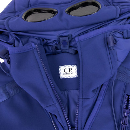 CP Company C.P. Shell-r Mixed Goggle Jacket Blue 878
