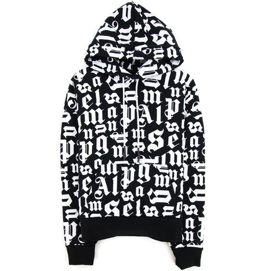 Palm Angels Broken Monogram Hoody Black